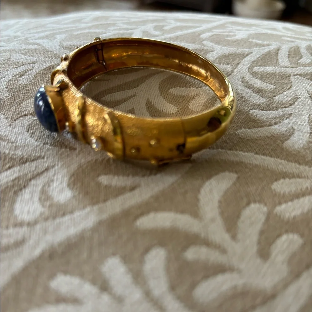 Lapis gold faux diamond bangle - Picture 3 of 7